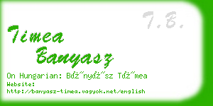 timea banyasz business card